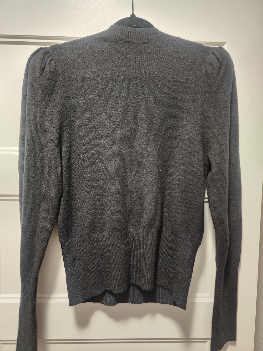 Express Black V-Neck Button Sweater - Picture 4 of 4